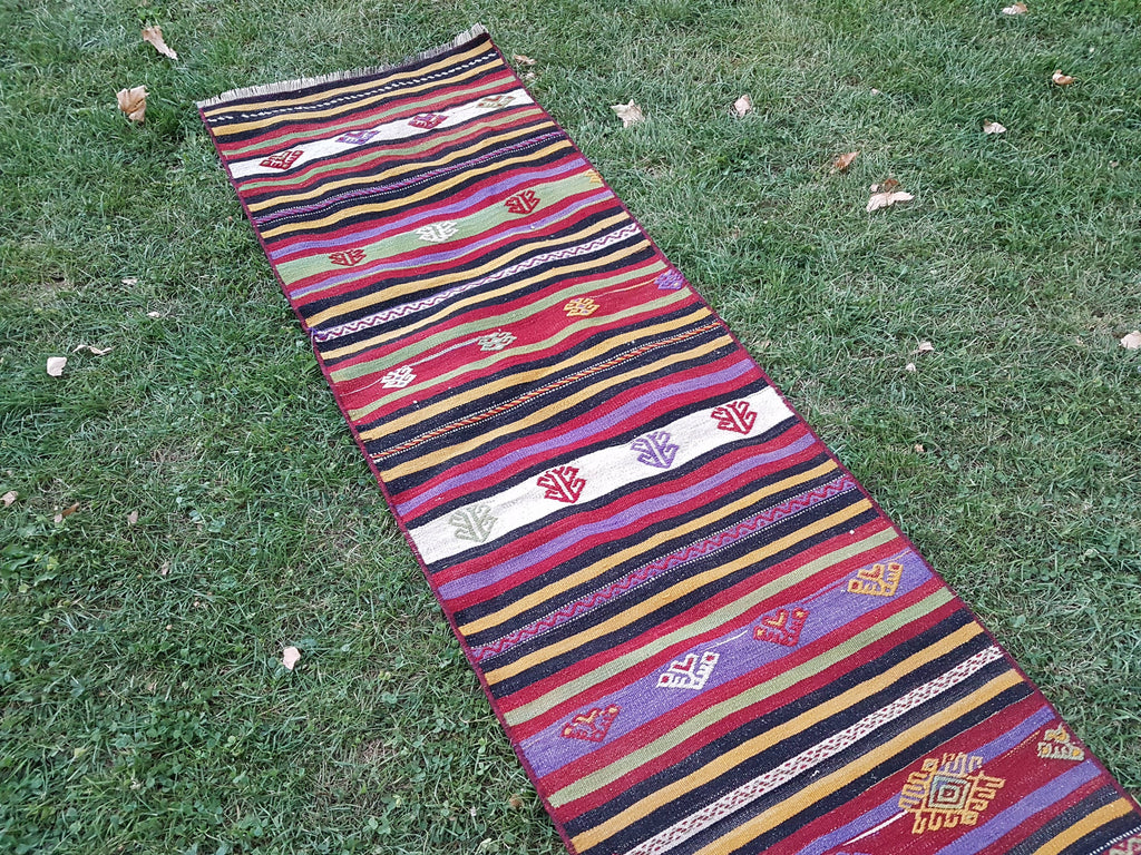 Vintage Kilim Yolluk 63 x 637 cm