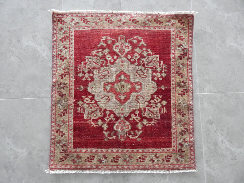 Vintage Türk Yastık Halı 2'li Set 61 x 70 cm