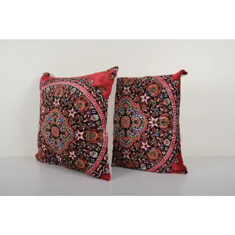 İpek Ikat Kadife Kırlent Kılıfı 2'li Set 60 x 60 cm