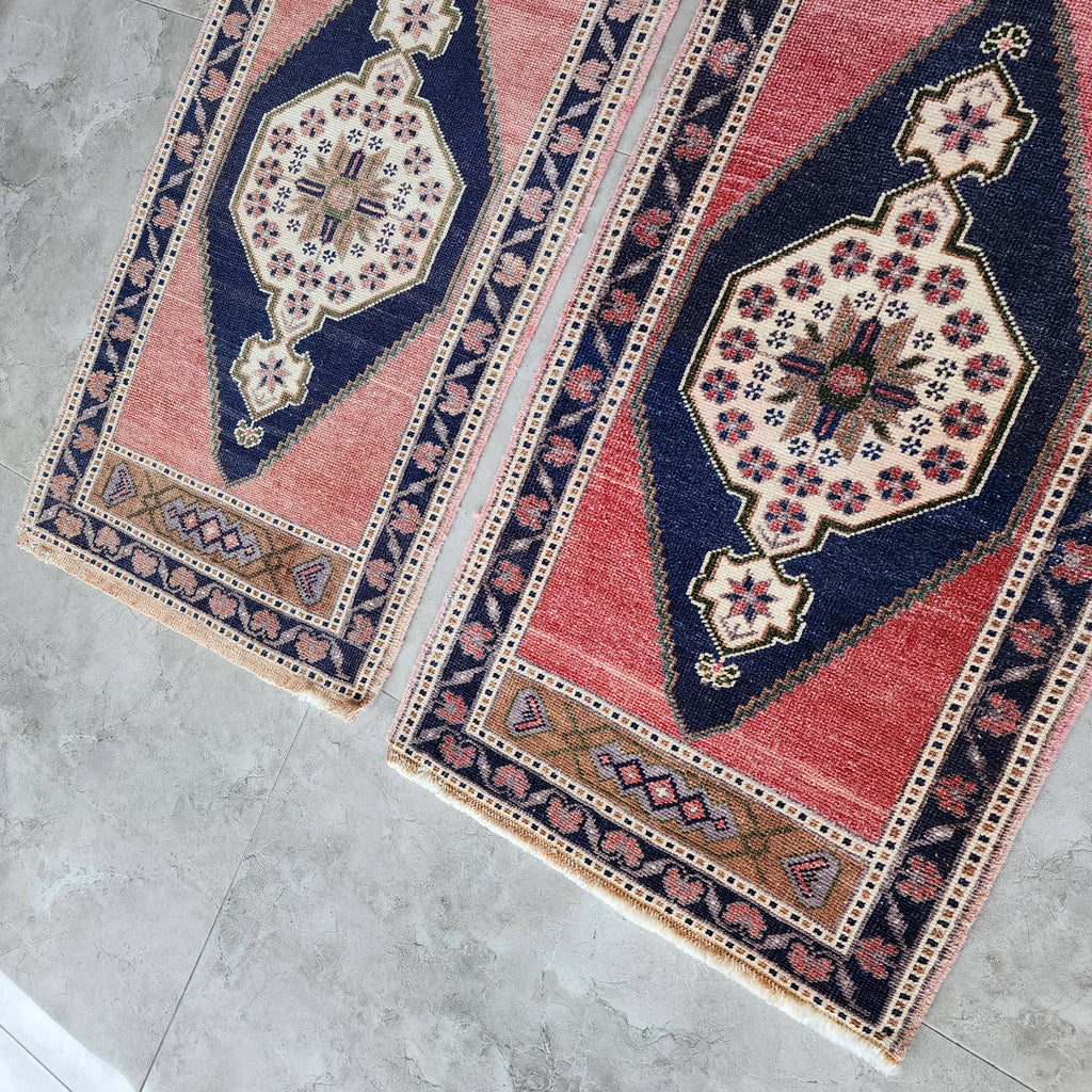 Vintage Uşak Yastık Halı 2'li Set 57 x 100 cm