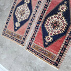 Vintage Uşak Yastık Halı 2'li Set 57 x 100 cm