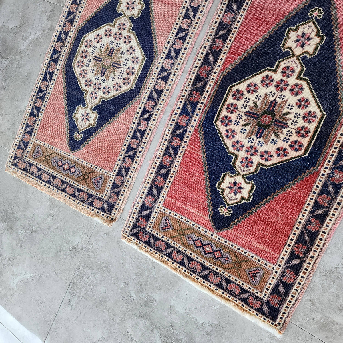 Vintage Uşak Yastık Halı 2'li Set 57 x 100 cm