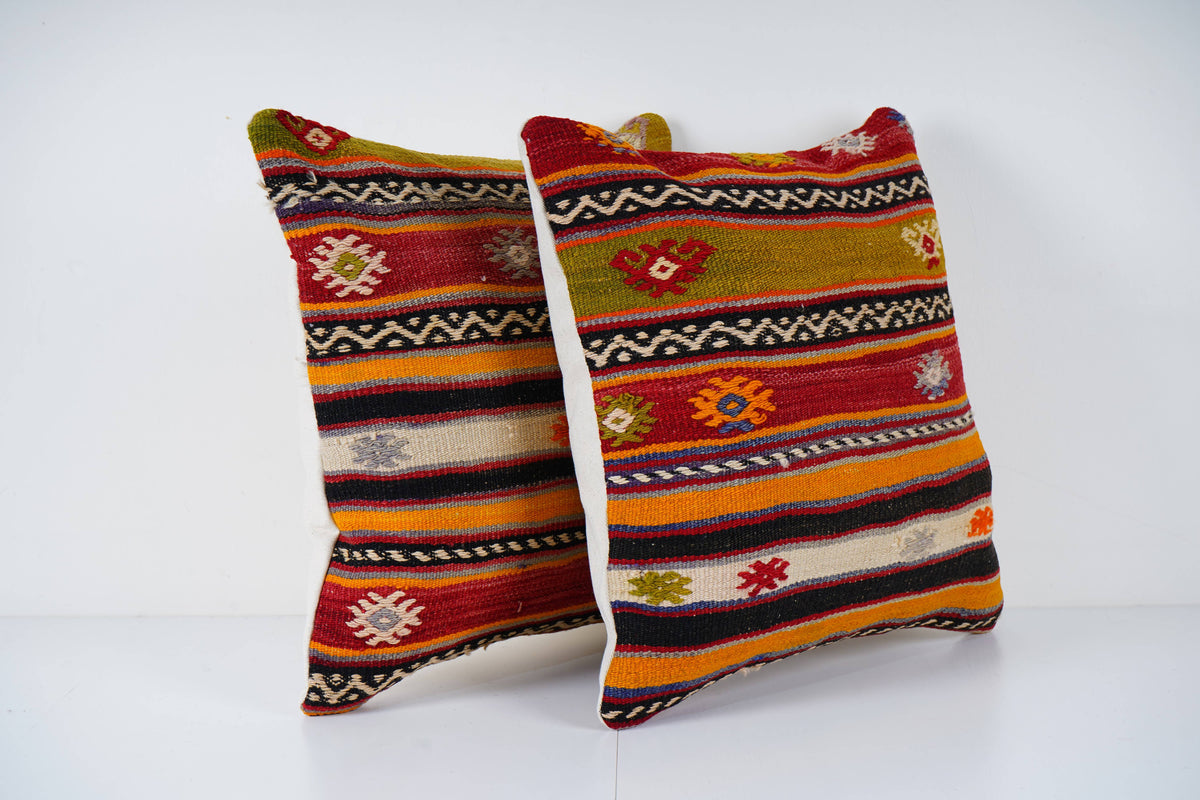 Kilim Kırlent Kılıfı 2'li Set 50 x 50 cm