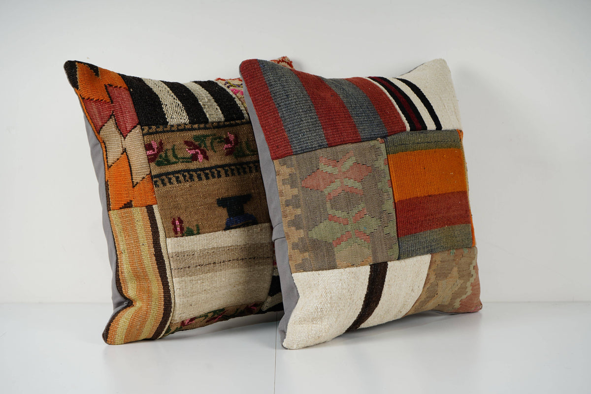 Kilim Kırlent Kılıfı 2'li Set 50 x 50 cm