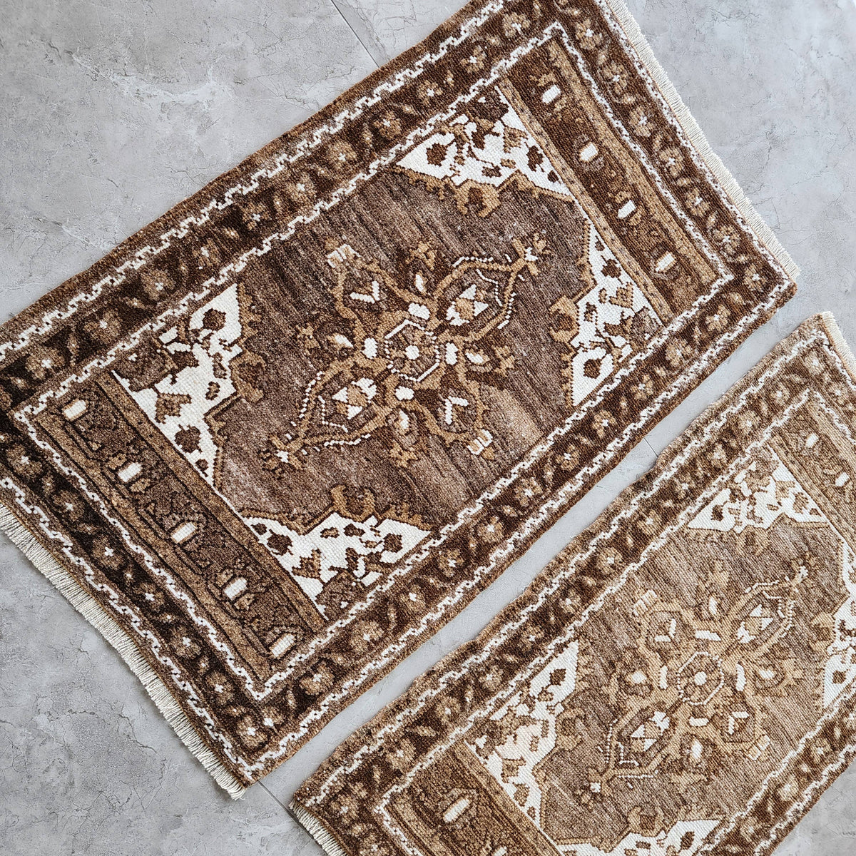 Vintage Türk Yastık Halı 2'li Set 53 x 90 cm