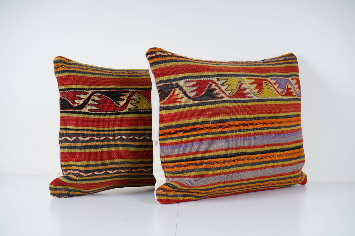 Kilim Kırlent Kılıfı 2'li Set 40 x 60 cm