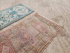 Vintage Türk Yastık Halı 2'li Set 55 x 92 cm