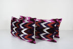 İpek Ikat Kadife Kırlent Kılıfı 3'li Set 40 x 60 cm