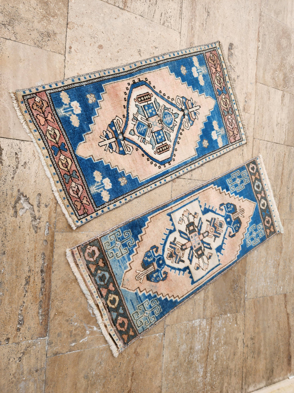 Vintage Türk Yastık Halı 2'li Set 43 x 99 cm