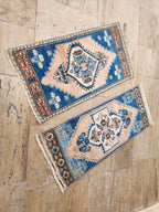 Vintage Türk Yastık Halı 2'li Set 43 x 99 cm