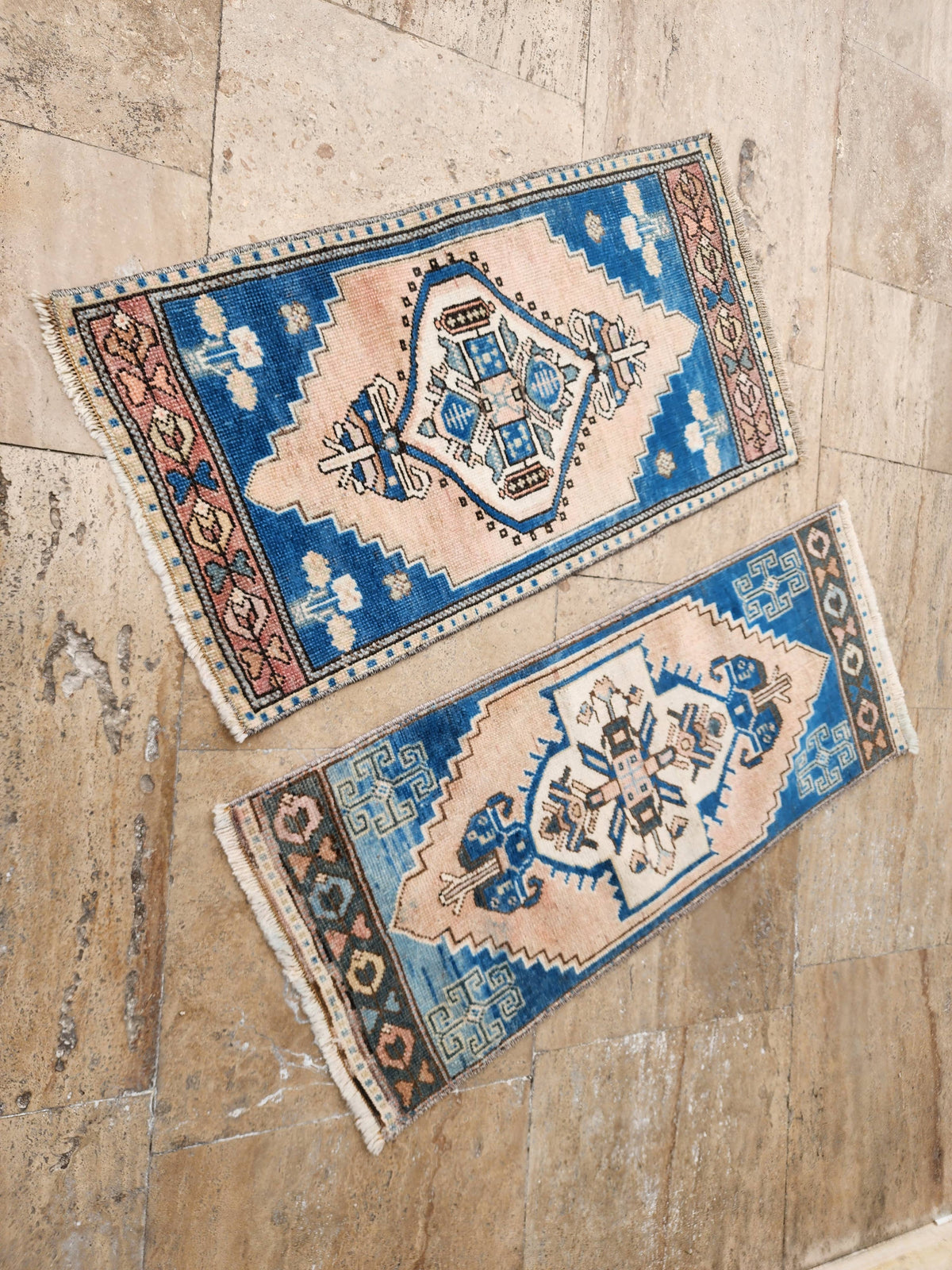 Vintage Türk Yastık Halı 2'li Set 43 x 99 cm