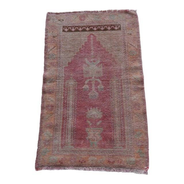 Vintage Uşak Yastık Halı 66 x 104 cm