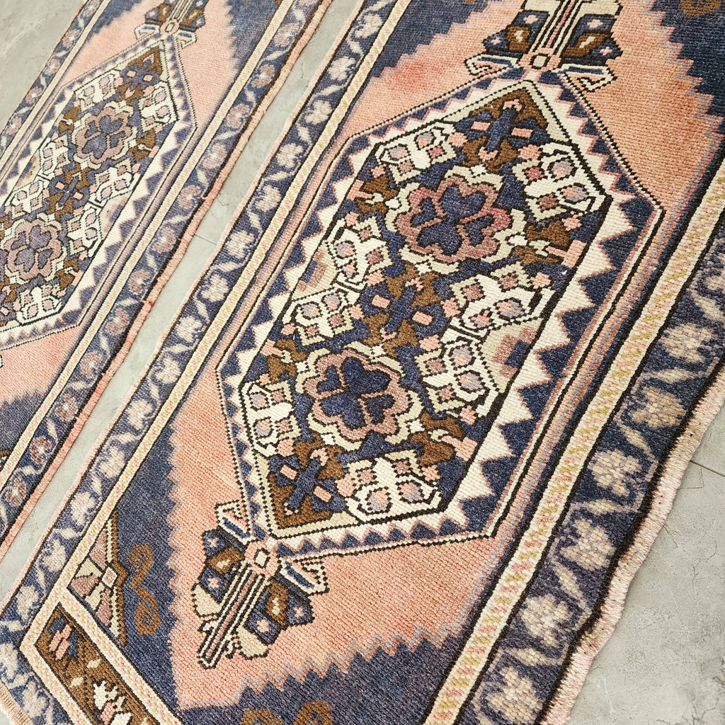 Vintage Türk Yastık Halı 2'li Set 58 x 108 cm