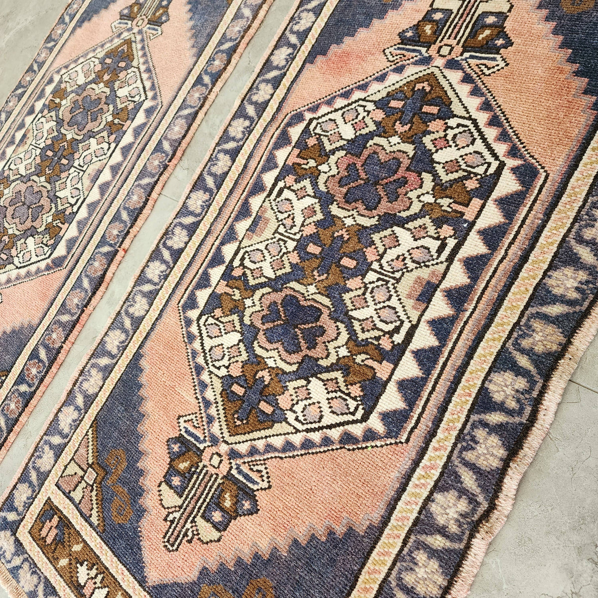 Vintage Türk Yastık Halı 2'li Set 58 x 108 cm