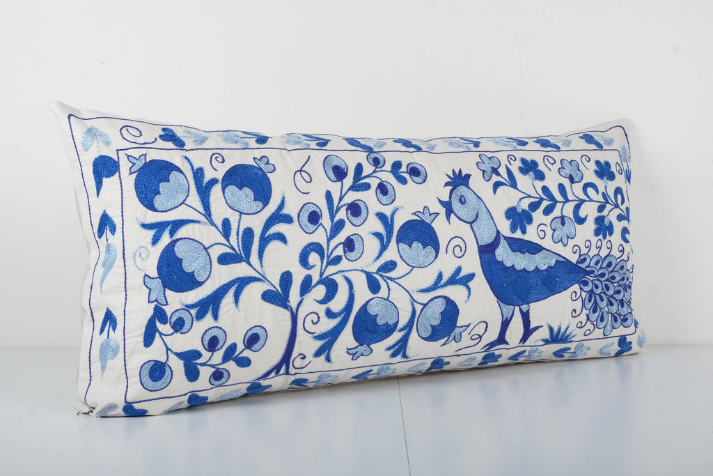 Balık Desenli Suzani Kırlent Kılıfı 45 x 95 cm