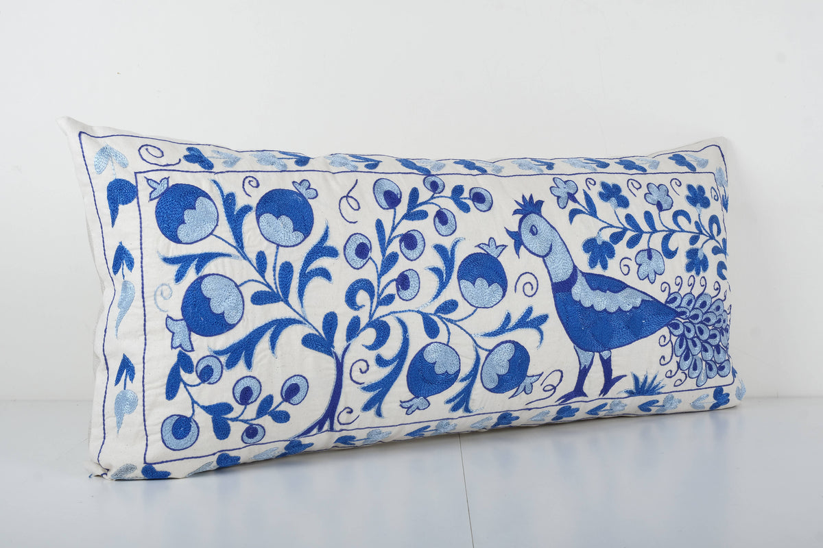 Balık Desenli Suzani Kırlent Kılıfı 45 x 95 cm