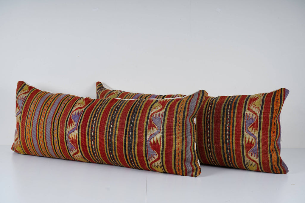 Kilim Kırlent Kılıfı 2'li Set 41 x 102 cm