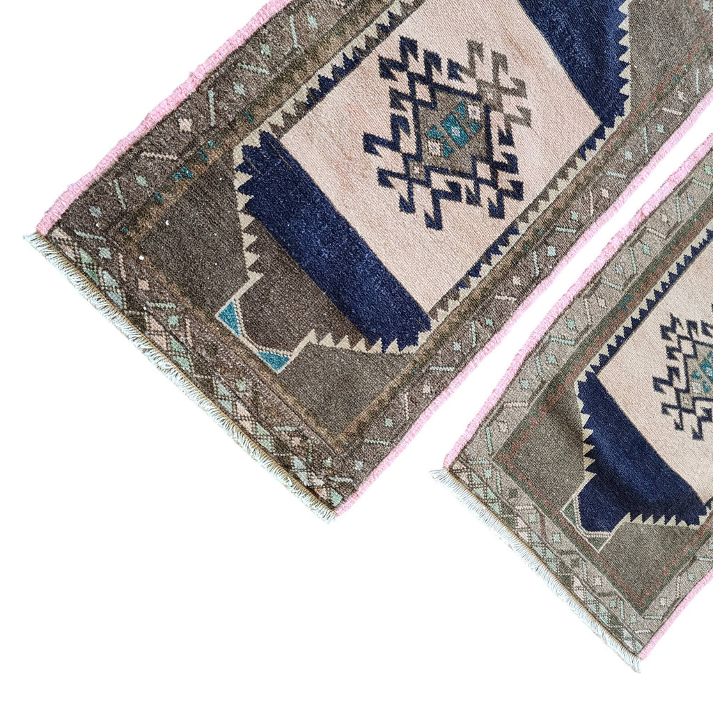 Vintage Uşak Yastık Halı 2'li Set 54 x 82 cm