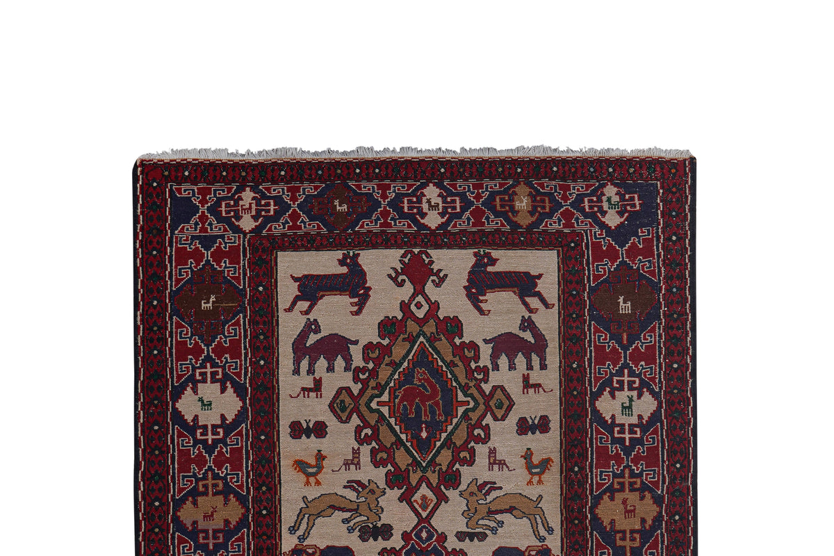 Vintage Sumak Kilim 108 x 143 cm