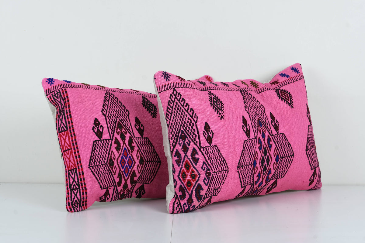 Kilim Kırlent Kılıfı 2'li Set 40 x 60 cm