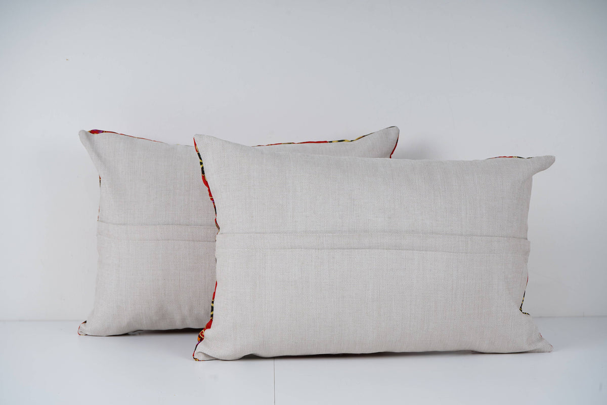 Özbek Baskılı Kırlent Kılıfı 2'li Set 40 x 55 cm