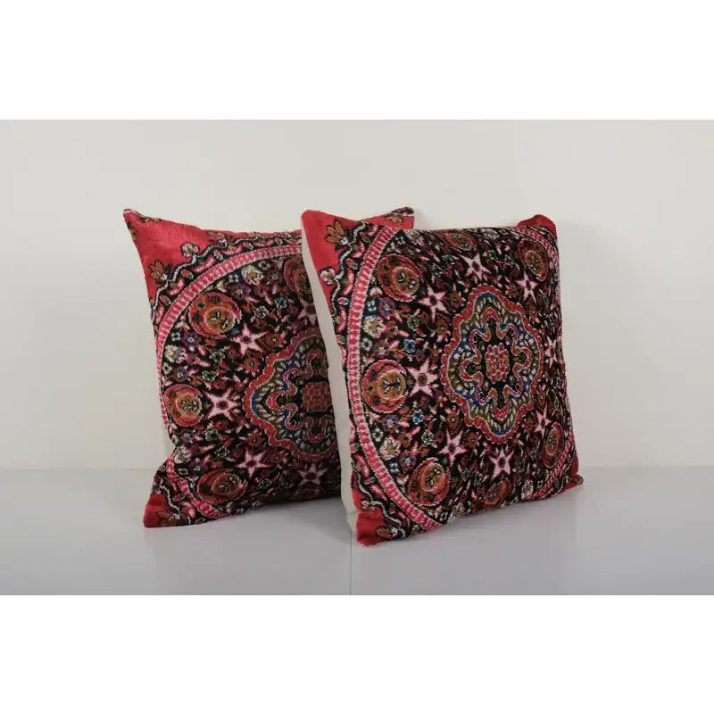 İpek Ikat Kadife Kırlent Kılıfı 2'li Set 60 x 60 cm
