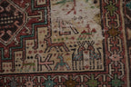 Vintage Hayvan Desenli Sumak Kilim 106 x 140 cm