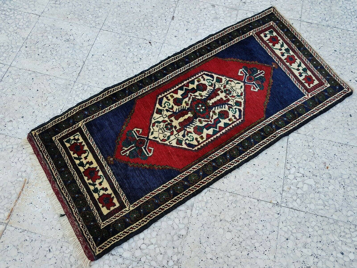 Vintage Yastık Halı 57 x 124 cm