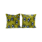 İpek Ikat Kadife Kırlent Kılıfı 2'li Set 51 x 51 cm