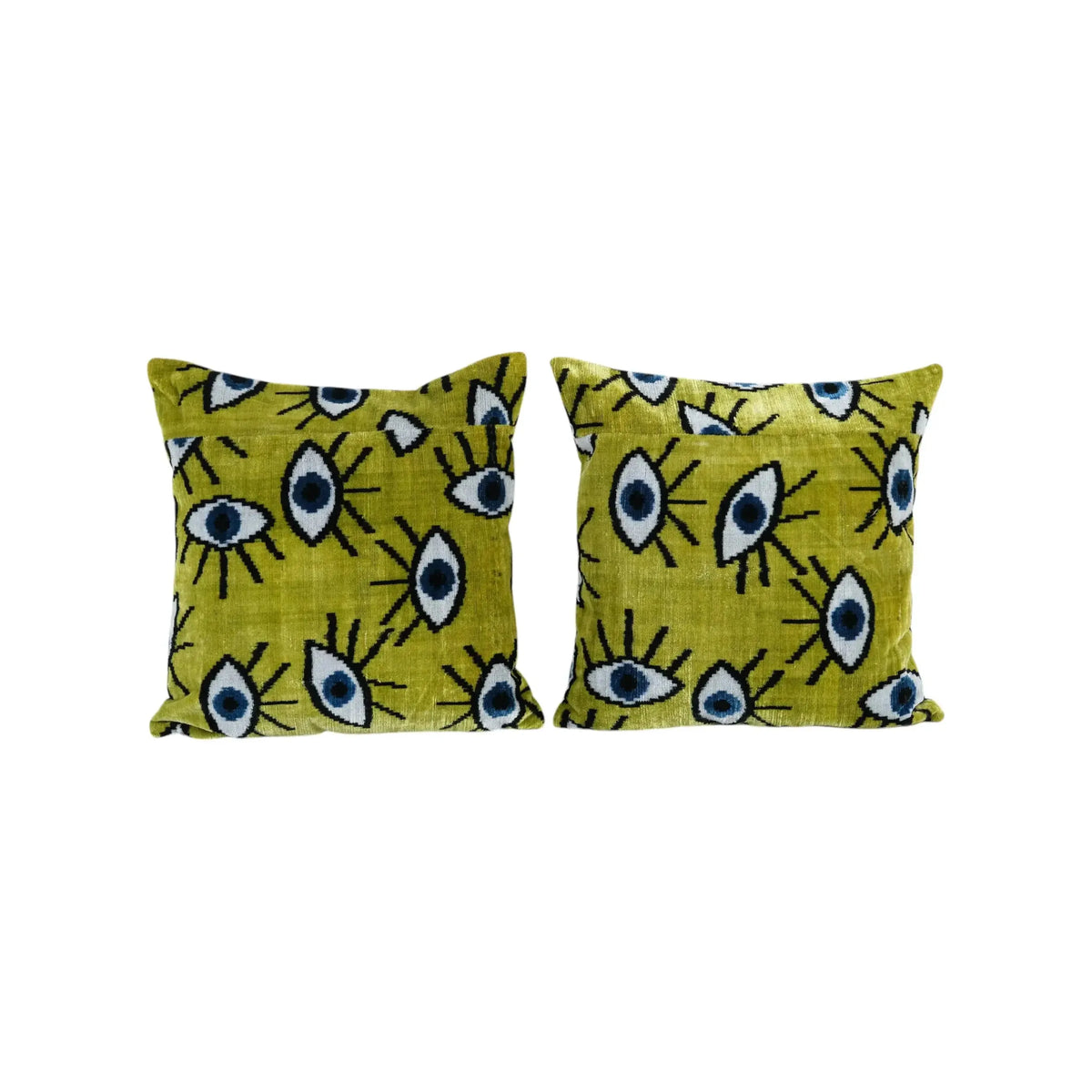 İpek Ikat Kadife Kırlent Kılıfı 2'li Set 51 x 51 cm
