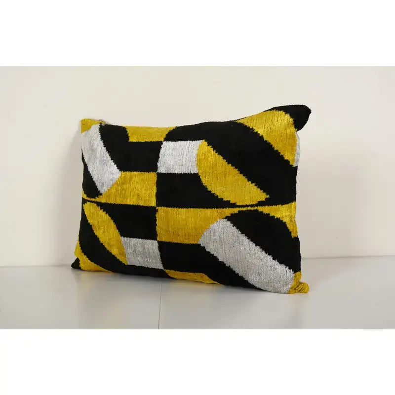 İpek Ikat Kadife Kırlent Kılıfı 40 x 60 cm
