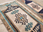 Vintage Türk Yastık Halı 2'li Set 50 x 97 cm