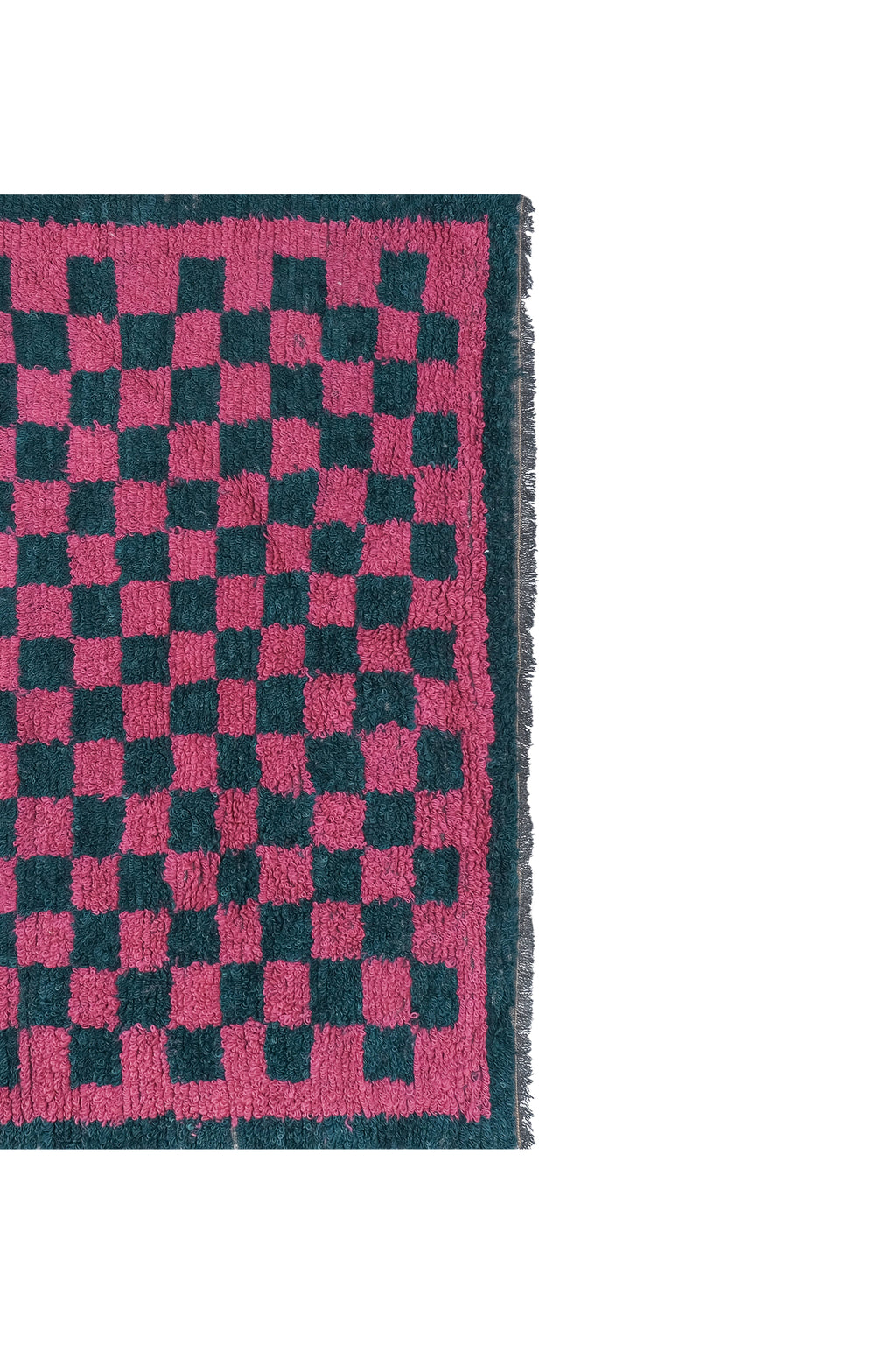 Vintage Türk Damalı Tulu Halı 144 x 190 cm