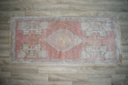 Vintage Uşak Halı 42 x 97 cm