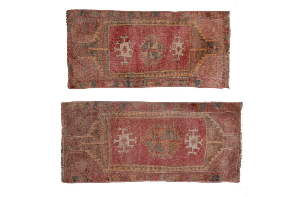 Vintage Uşak Yastık Halı 2'li Set 48 x 106 cm