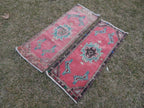 Vintage Türk Yastık Halı 2'li Set 43 x 112 cm