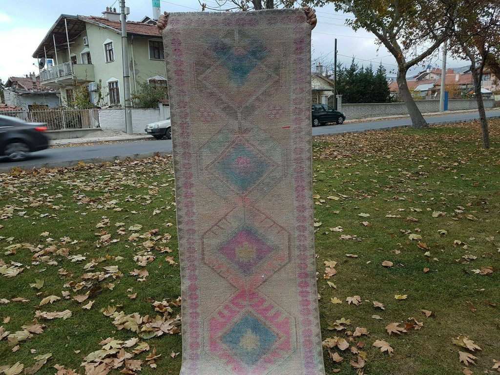 Vintage Herki Halı Yolluk 80 x 400 cm