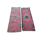 Vintage Türk Yastık Halı 2'li Set 43 x 112 cm