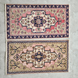 Vintage Uşak Yastık Halı 2'li Set 55 x 102 cm