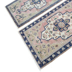Vintage Türk Yastık Halı 2'li Set 55 x 98 cm