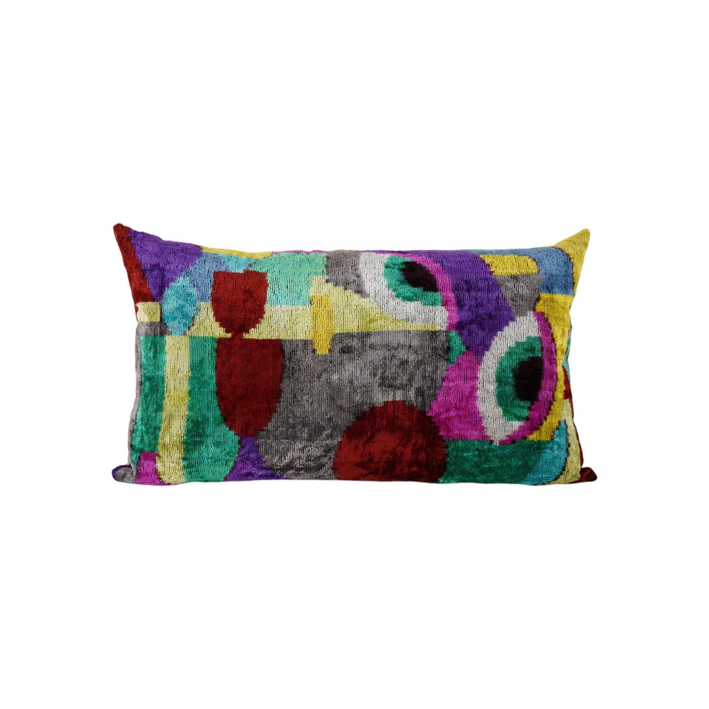 İpek Ikat Kadife Kırlent Kılıfı 40 x 60 cm