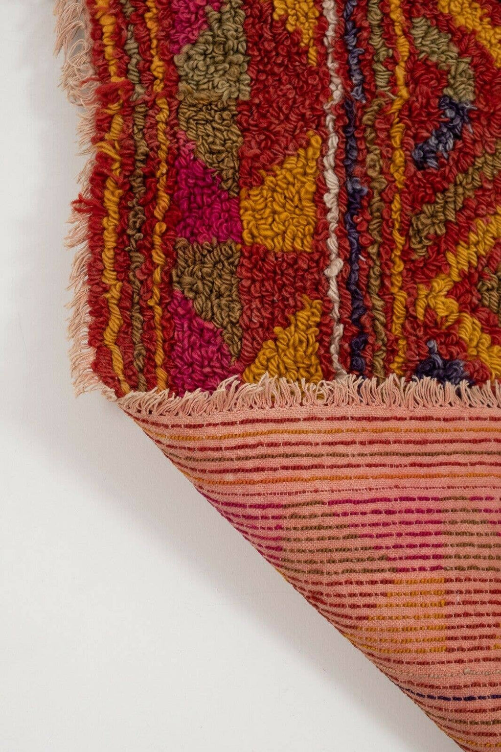 Vintage Türk Damalı Tulu Halı 116 x 162 cm