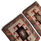 Vintage Uşak Yastık Halı 2'li Set 56 x 79 cm