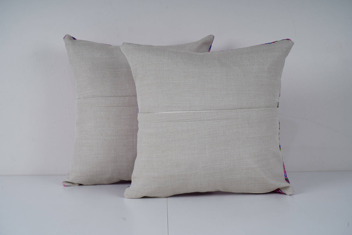 Özbek Baskılı Kırlent Kılıfı 2'li Set 40 x 40 cm