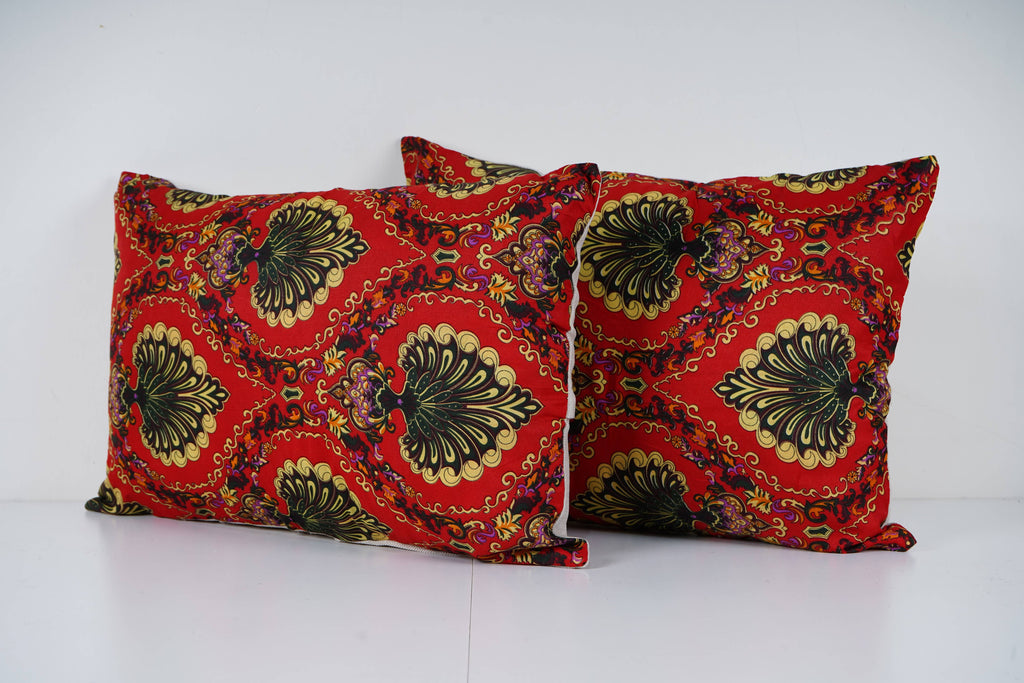 Özbek Baskılı Kırlent Kılıfı 2'li Set 40 x 57 cm