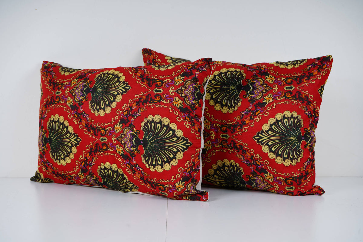 Özbek Baskılı Kırlent Kılıfı 2'li Set 40 x 57 cm