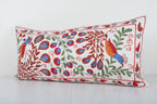 Kuş Desenli Suzani Kırlent Kılıfı 45 x 90 cm