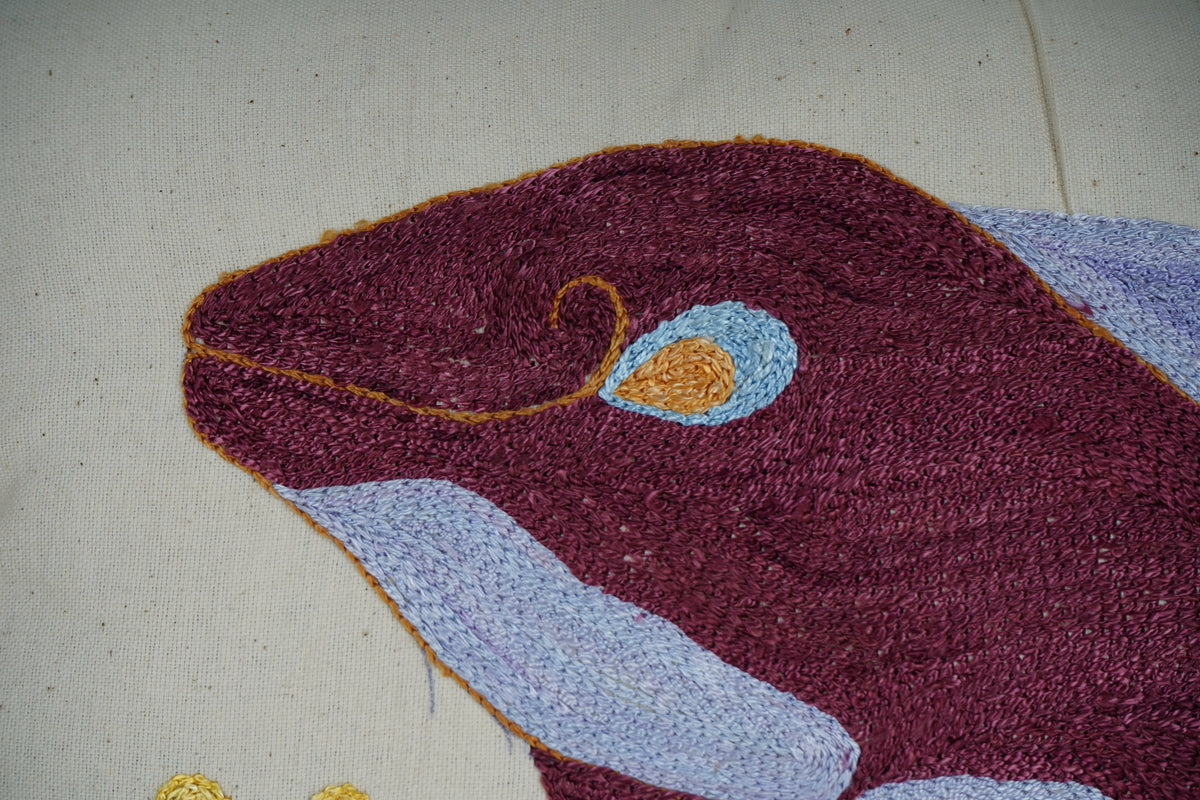 Balık Desenli Suzani Kırlent Kılıfı 2'li Set 46 x 46 cm