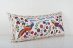 Kuş Desenli Suzani Kırlent Kılıfı 45 x 90 cm