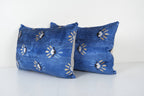 İpek Ikat Kadife Kırlent Kılıfı 2'li Set 40 x 60 cm